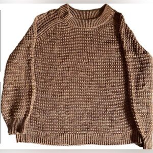 Universal Thread Brown Crew Neck Sweater with Waffle Knit. Excellent condition.